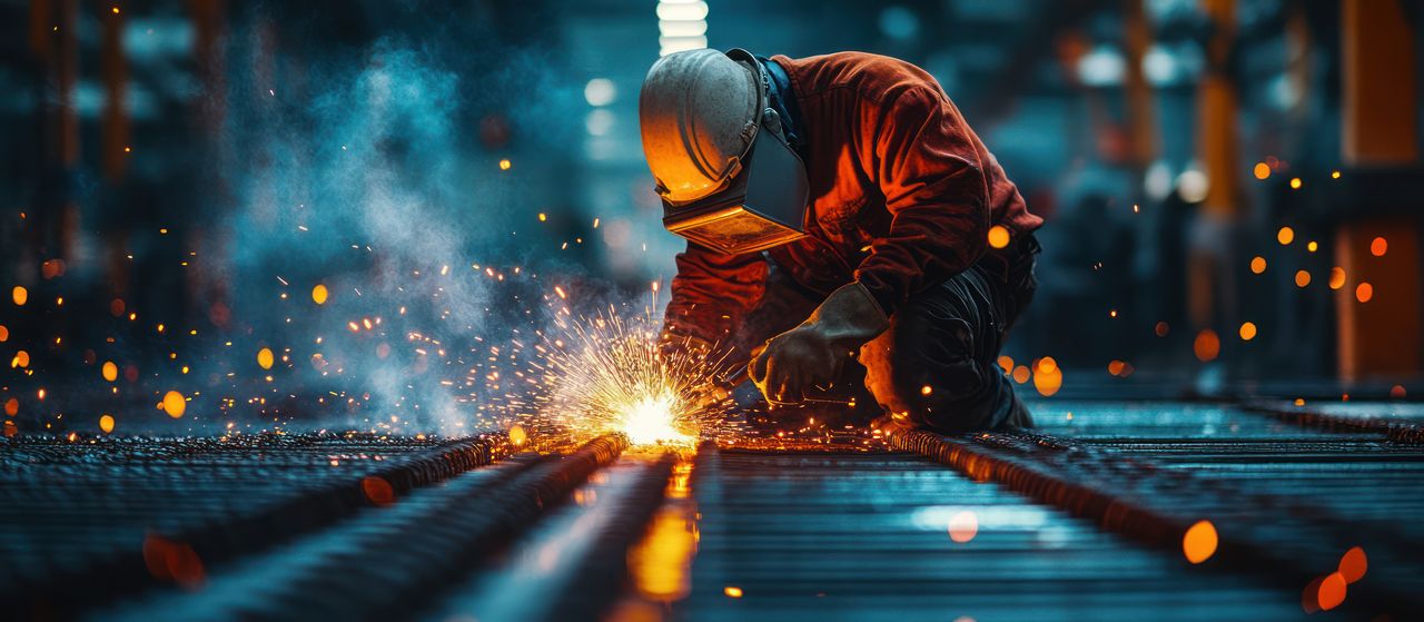 Schweißer bei der Arbeit – Service von FOMATEC